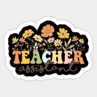 Groovy Teaching Assistant 100Th Day Of School Teacher Sticker